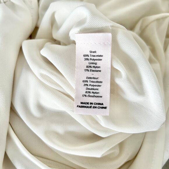 Cinq a Sept Vance Ruched Mini Dress in White Size 8 wedding bride - Picture 6 of 6